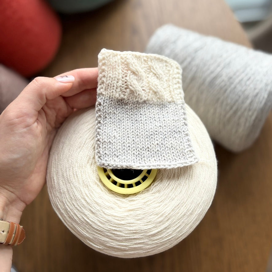 Ri.Go, Art. Sol Levante 2/14, Merino-Kaschmir-Mischung, Farbe: naturweiß