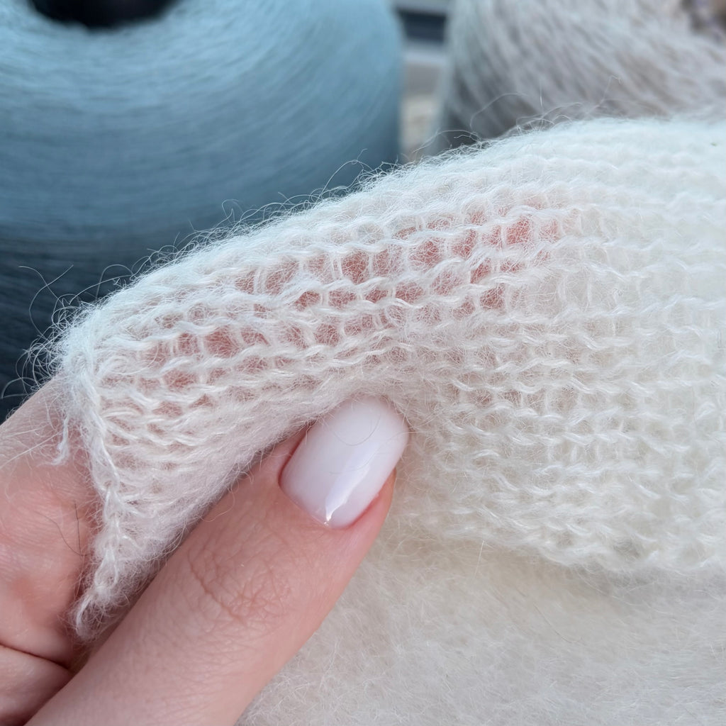 Torcitura di Domaso art. Bella Nm.10000, babyalpaca-kidmohair blend, col. Meringue
