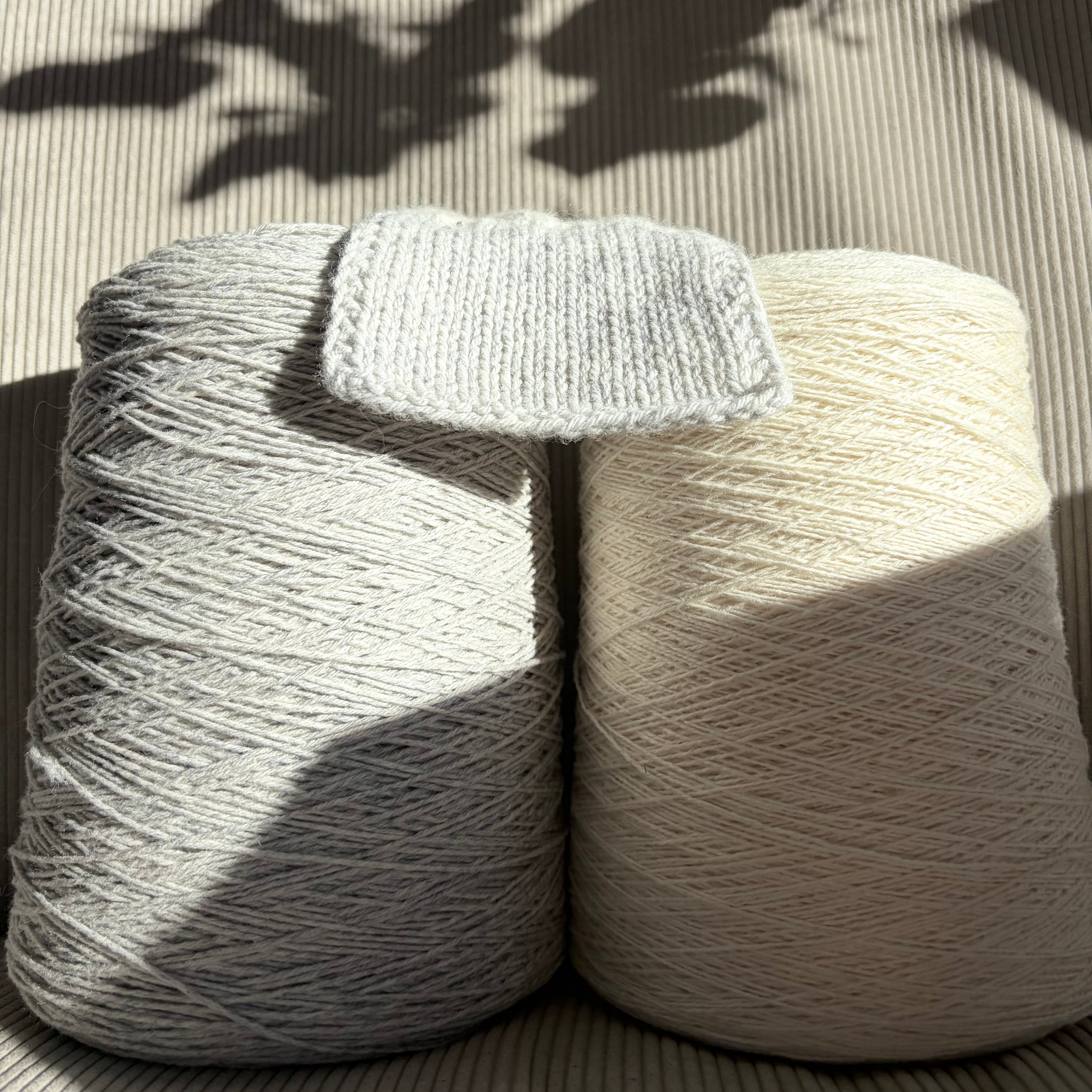 Luxury Selection by Ri.Go, Art. Sol Levante 2/14, Merino-Kaschmir-Mischung, Farbe: naturweiß