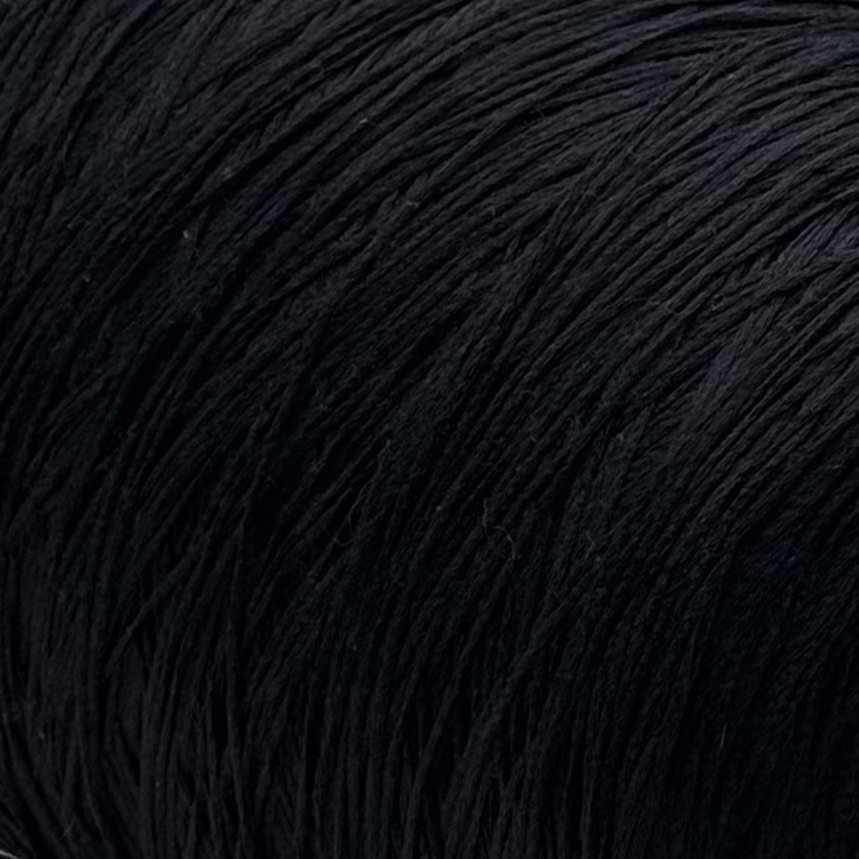 Zegna Baruffa Art. Kyoto 3500, Seiden-Baumwoll-Mischung, Farbe: Rabenfeder