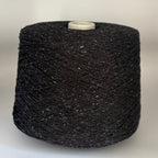 Ri.Go Art. Bourette Tweed 3/20, Seide 100%, Farbe: Holzkohle weiß gesprenkelt