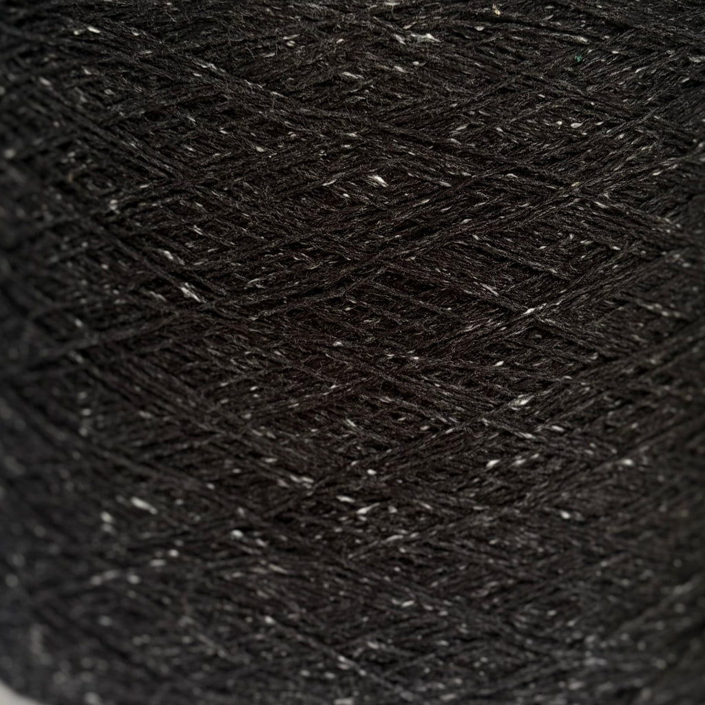 Ri.Go Art. Bourette Tweed 3/20, Seide 100%, Farbe: Holzkohle weiß gesprenkelt