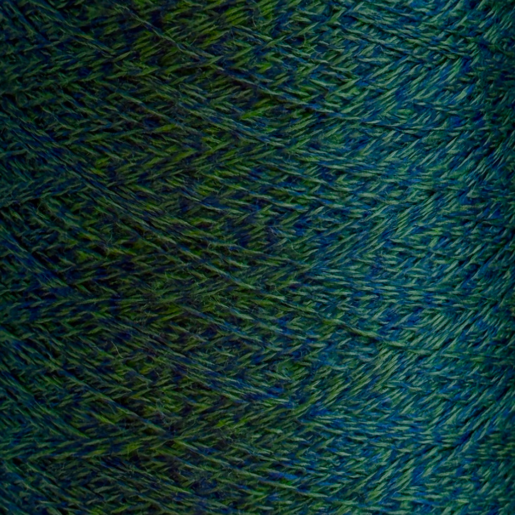 Zegna Baruffa art. Cashwool 2/30, merino 100% col. Green/Blue Mouline