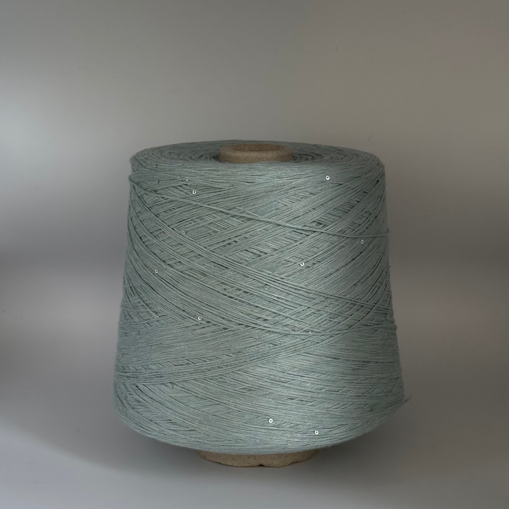 G&G Filati Art. Lino 4600, Leinen 100%+ Pailletten, Farbe: Eisglanz