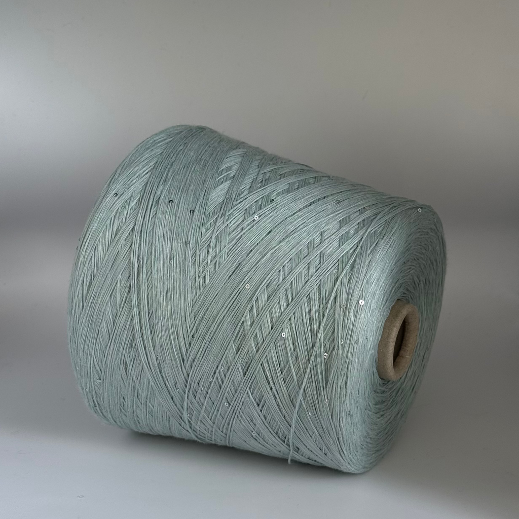 G&G Filati Art. Lino 4600, Leinen 100%+ Pailletten, Farbe: Eisglanz