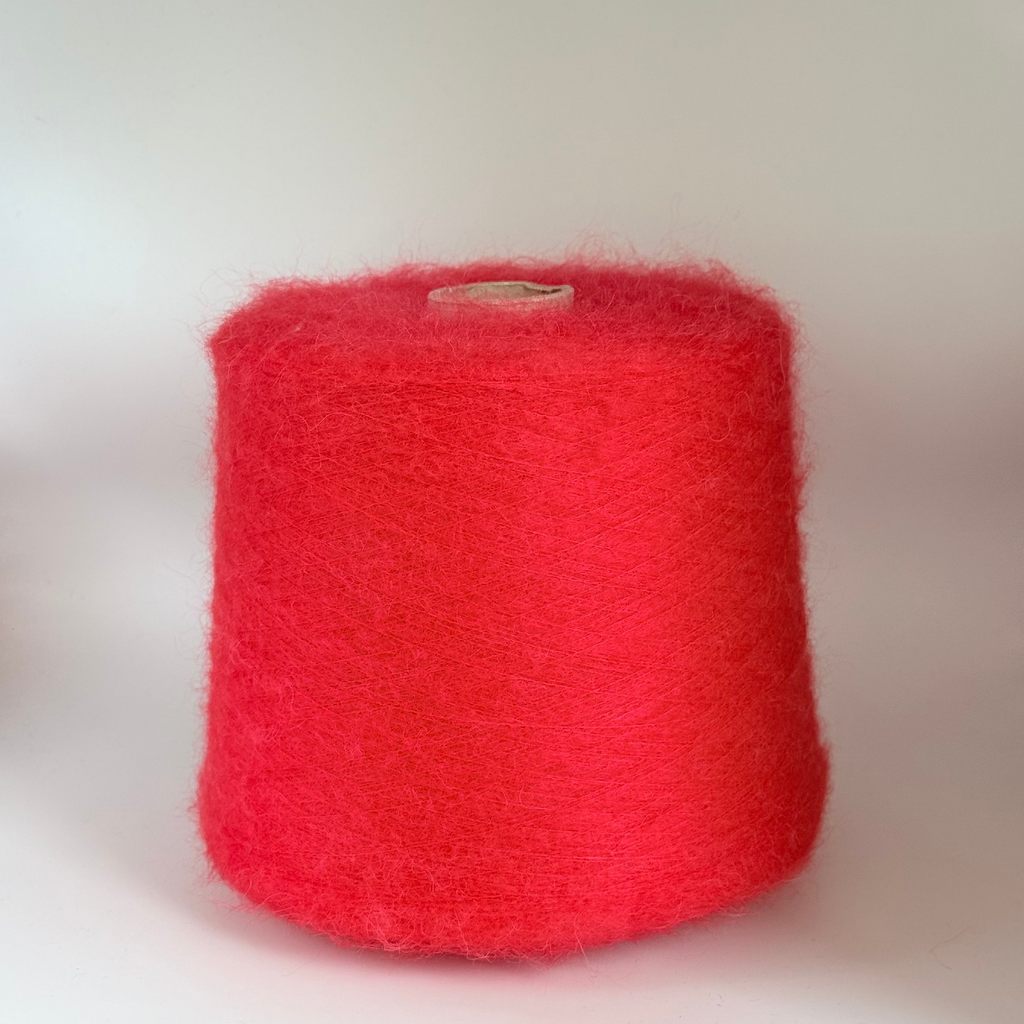 Lanificio dell'Olivo Art. Ecorouge 15000, Alpaka-Mohair-Mischung, Farbe: Elektrische Mohnblume