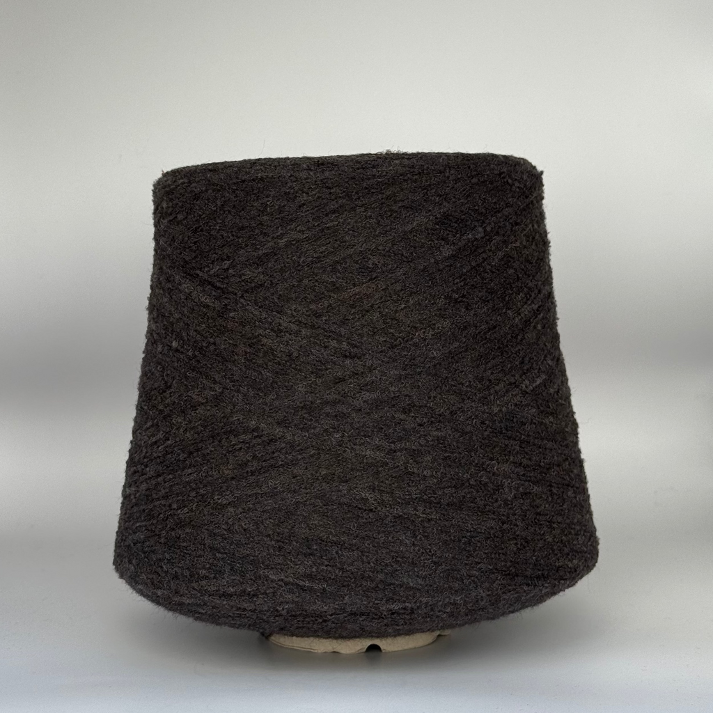 Zegna Baruffa, Art. Mousse 14000, Merino-Mikrobouclé, Farbe: Röstkaffe
