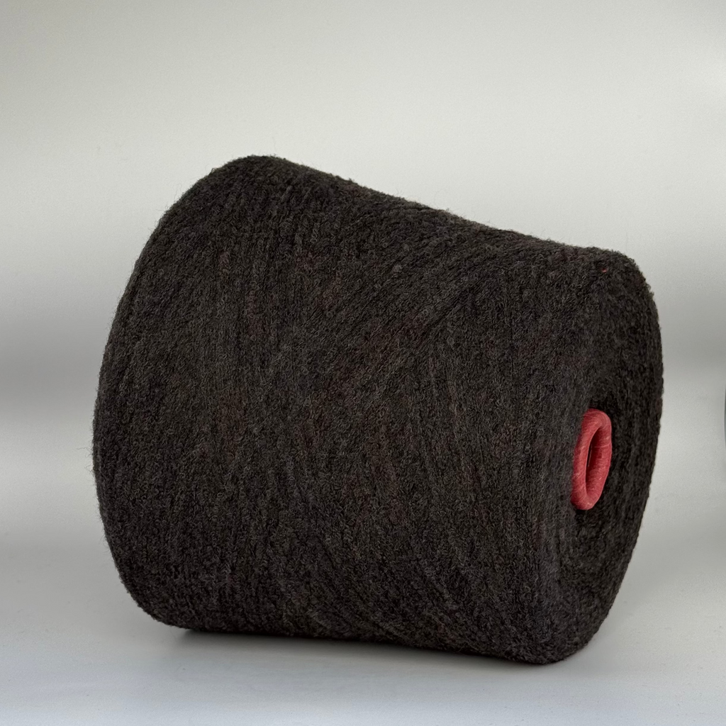 Zegna Baruffa, Art. Mousse 14000, Merino-Mikrobouclé, Farbe: Röstkaffe