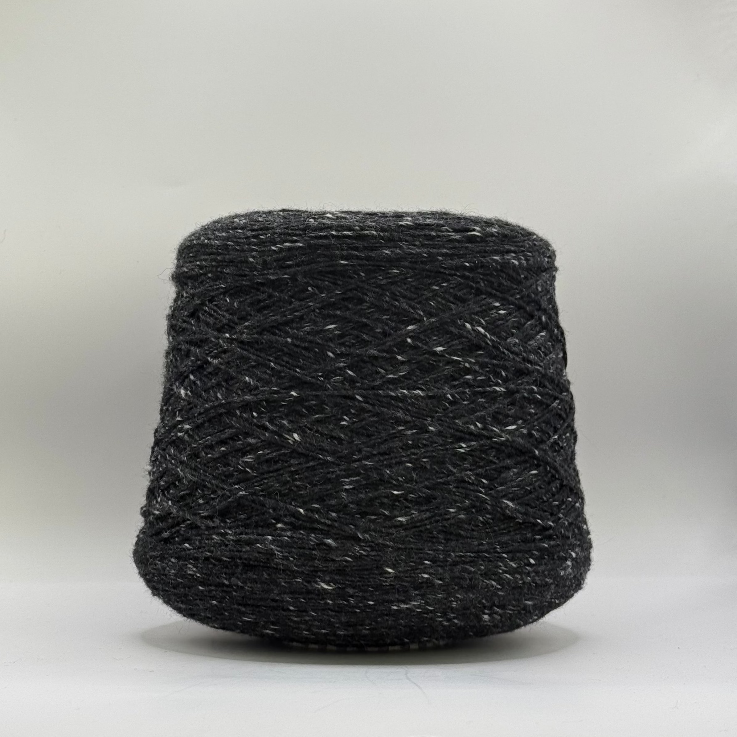 Biagioli Modesto Art. Aran 3000, 100 % Kaschmir, Farbe: Holzkohle weiß gesprenkelt