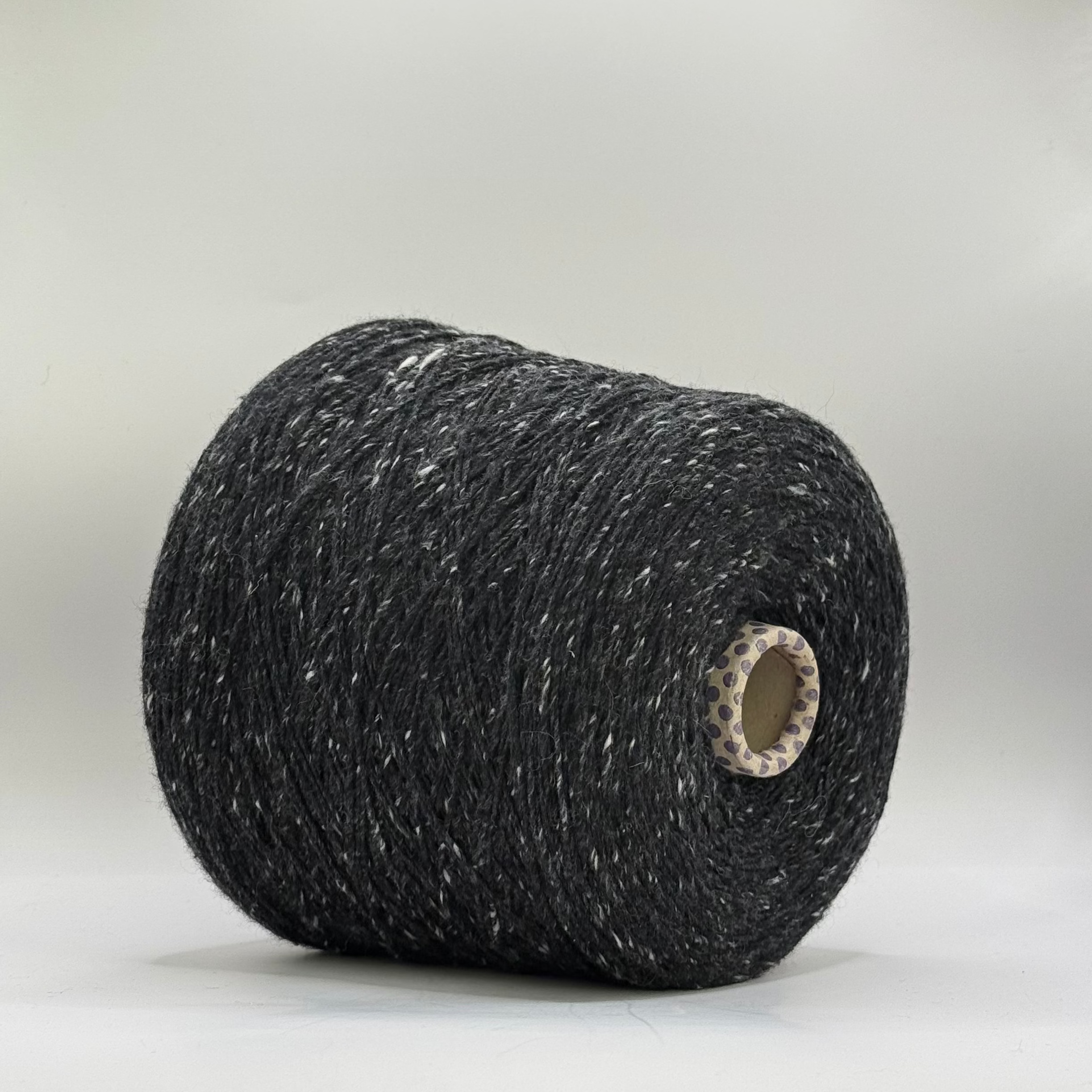 Biagioli Modesto Art. Aran 3000, 100 % Kaschmir, Farbe: Holzkohle weiß gesprenkelt